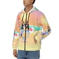 thumbnail image 3 of Johaoi Bluey Pattern Zip Hoodie Sweatshirt for Men,Sleeve Pullover Casual Long Hooded Sweatshirt with Zipper-, 3 of 5