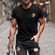 thumbnail image 5 of Camisas de Manga Larga para Hombres Casual Impreso Cuello Girado Abajo, Lado Dividido Botón Abajo Blusa para Al Aire Libre, Diario Y Primavera Verano, 5 of 5