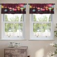 thumbnail image 2 of LALILO Kitchen Curtain Valance Chinese Mid Autumn Rod Pocket Window Curtain 52"x 18" Set of 2, 2 of 5