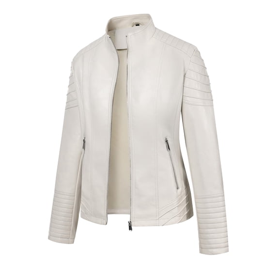 Giolshon Women's Trench Coat Long Loose Jacket Faux PU Leather Oversize Classic Lapel with Belt