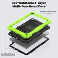 thumbnail image 3 of Funda para Samsung Galaxy Tab A9 Plus 11'' 2023 (SM-X210/X216/X218), Funda Protectora Resistente a Golpes con Protector de Pantalla, Soporte Giratorio de 360°, Correa para Mano/Hombro y Soporte para, 3 of 9