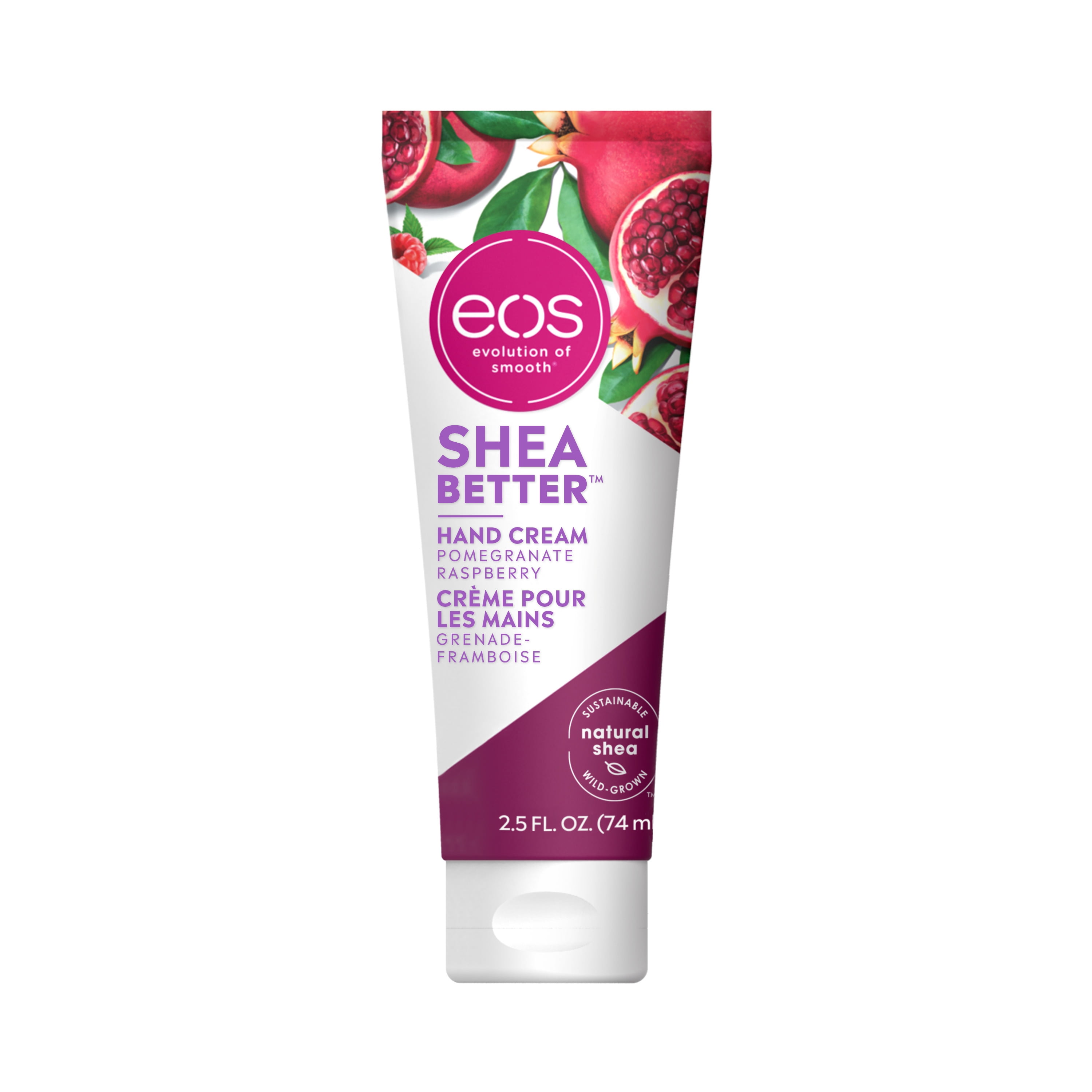 eos Shea Better Hand Cream - Pomegranate Raspberry , 24-Hour Moisture Lasts Through Hand Washing , 2.5 oz