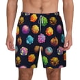 thumbnail image 2 of Goofa Lovely Planet Printed Men's Swim Trunks Board Shorts Quick Dry Mens Swimming Trunks with Compression Liner,Breathable Fit Hawaii Beach Shorts-Medium, 2 of 9