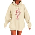 thumbnail image 1 of Chandail à Capuche pour Femmes Élégant Basique Manches Longues Col Rond Décontracté Doux Confortable pour l'Hiver, 1 of 5