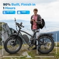 thumbnail image 3 of Flycity 63V 20AH Electric Bike for Adult, 500W Peak 28MPH Electric Bicycle with 26"x4.0" Fat Tires, 100 Mile Long Range Off-Road Bike, E-Bikes for Men Women, 3 of 10
