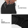 thumbnail image 4 of BeautyIn High Waist Swim Shorts Solid Swimsuit Bottoms with Pokects, 4 of 7