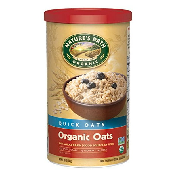 Nature's Path Organic Oats, Quick, 18 Ounce Canister (Pack of 6 ...