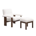 thumbnail image 4 of Newboti Furniture Modern Accent Chair with Ottoman, Mid Century Lounge Chair with footrest, Comfy Fabric Armchair Upholstered Set with Solid Wood Frame for Living Room 80752, 4 of 17