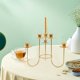 thumbnail image 5 of Candelabro Candelabro Elegante Retro Metal Candelabro Candelabro Candelabro para Mantel Escritorio Fiesta Decoración del Hogar Oro L mayimx Candelero, 5 of 7