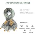 thumbnail image 3 of HSHDLDF Foulard Boho pour Femmes Légère Foulard Imprimée Florale Automne Hiver Mode Châle à Franges, 3 of 7