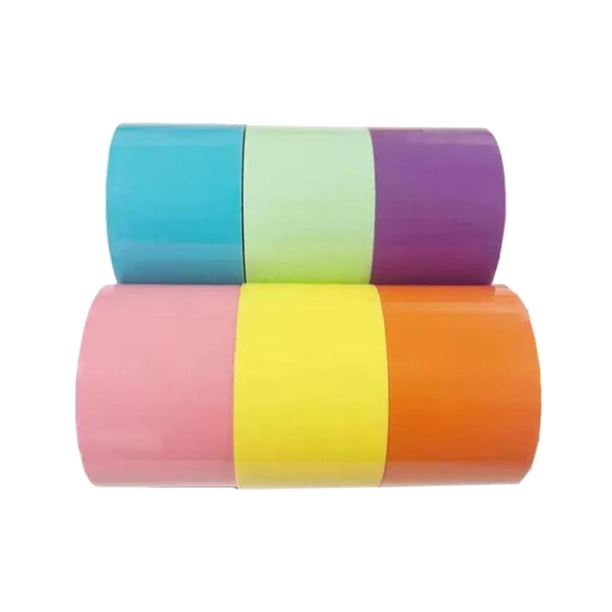Cateissary 6 piezas divertidas bolas adhesivas cinta rodante colorida decorativa para juegos niños 6 cm Tela de costura y artesanía 6 cm