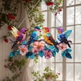 thumbnail image 1 of Cartel acrílico de pared Colorful Birds - Colgante decorativo de 12 pulgadas para decoración en casa, oficina y estanterías, 1 of 3