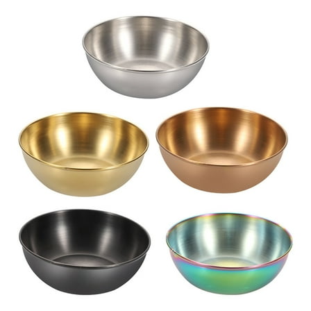 Stainless Steel Sauce Dishes Bowl Dipping Round Condiments Ramekins Small Bowls Pickles 5 Pcs