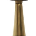 thumbnail image 6 of DecMode 14" x 22" Gold Aluminum Metal Cone Geometric Accent Table with Textured Glass Tabletop, 1-Piece, 6 of 11