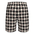 thumbnail image 6 of Naloa Black Plaid Heart Men's Beach Shorts, Surfing shorts, Swim trunks, Quick Dry Swim Trunks for Surfing Beach Fun - Medium, 6 of 9