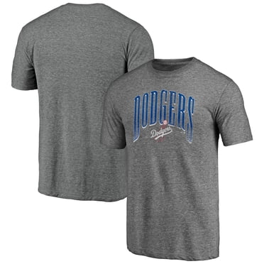 Men's Heather Gray Los Angeles Dodgers Line Corps Tri-Blend T-Shirt