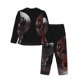 thumbnail image 2 of Lsque The Binding of Isaac Pattern Long Sleeve Pajama Set for Women - Soft 2-Piece Sleepwear and Loungewear Set with Pockets, Comfy Nightwear, 2 of 8