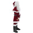 thumbnail image 3 of Txlixc Traje de Santa Claus, sombrero + Chal + abrigo + pantalones sueltos + zapatos + guantes + cinturón, traje de terciopelo para adultos / niños Txlixc moda, 3 of 8