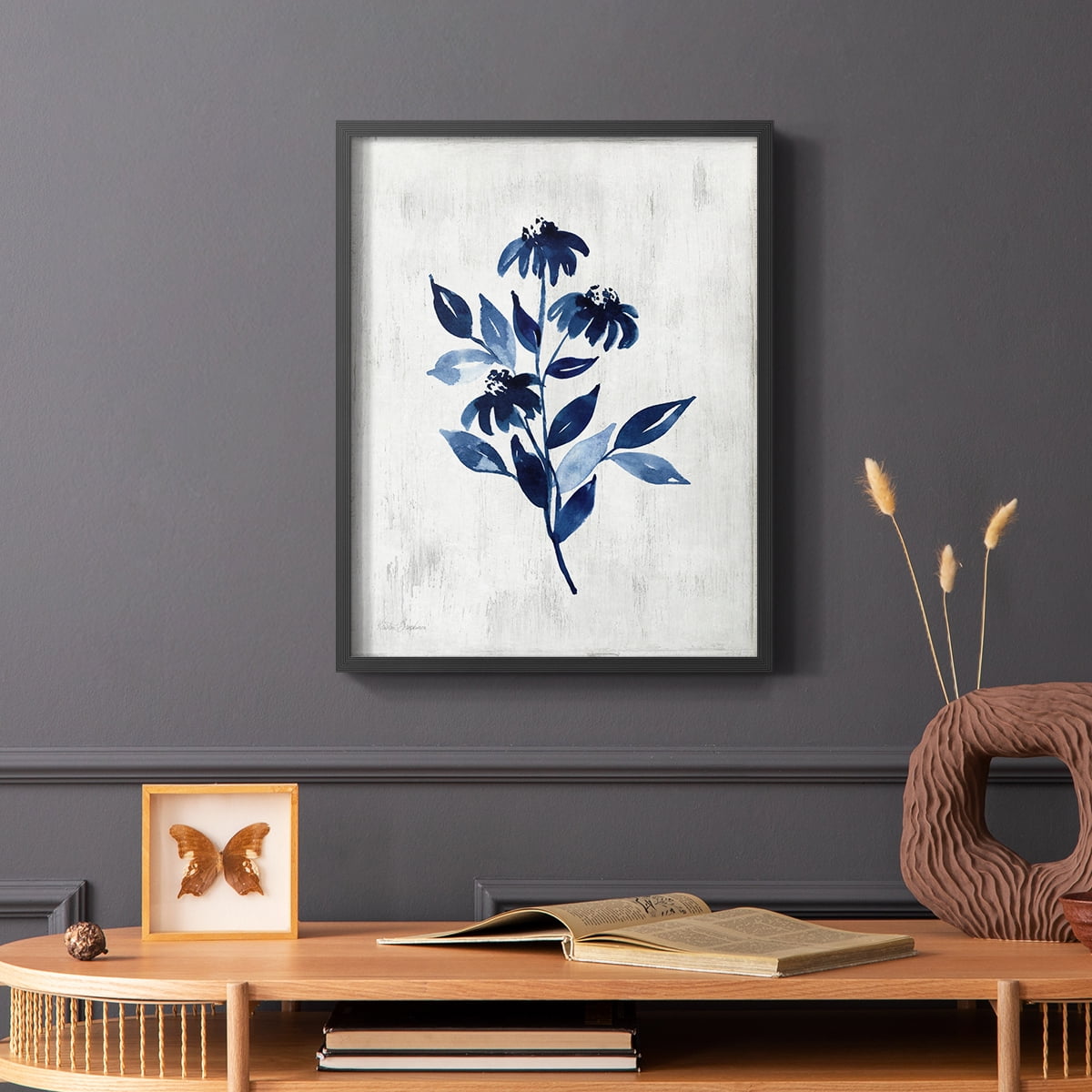 Wild Indigo I Framed Print in Black Solid Wood 11 x 14 Framed Print