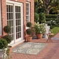 thumbnail image 3 of Safavieh Courtyard Crystal Floral Indoor/Outdoor Area Rug, Gray/Natural, 6'7" x 9'6", 3 of 9