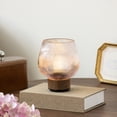 thumbnail image 6 of Mainstays Pink Glass Rechargeable Accent Light with Warm Walnut Finish, 6 of 7