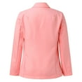 thumbnail image 5 of Clearance! Hontri Women Casual Solid Single Button Lapel Long Sleeve Slim Suit Temperament Blazers Coat for Ladies Women's Blazers & Suit Jackets Pink M, 5 of 5