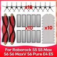 thumbnail image 2 of Fit For Roborock S5 / S5 Max / S6 / S6 MaxV / S6 Pure / E4 / E5 / S51 / S52 / S55 Roller Side Brush Filter Mop Accessories Part, 2 of 5