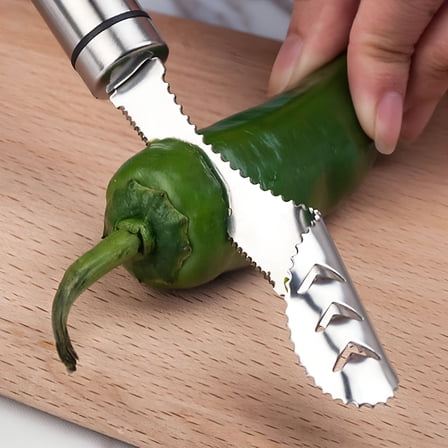 ACDANC Jalapeno Pepper Corer Tool Stainless Steel Pepper Seed Corer Tool Chili Deseeder,Sharp Edge Kitchen Gadget