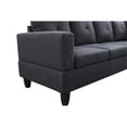 thumbnail image 6 of Pemberly Row L Shaped Black Gray Couch with Ottoman(Pillows Included) Microfiber, 6 of 12