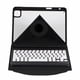 thumbnail image 4 of Funda con teclado vertical para tableta, tapa trasera magnética transparente, teclado Bluetooth desmontable con portalápices, color negro, 4 of 14