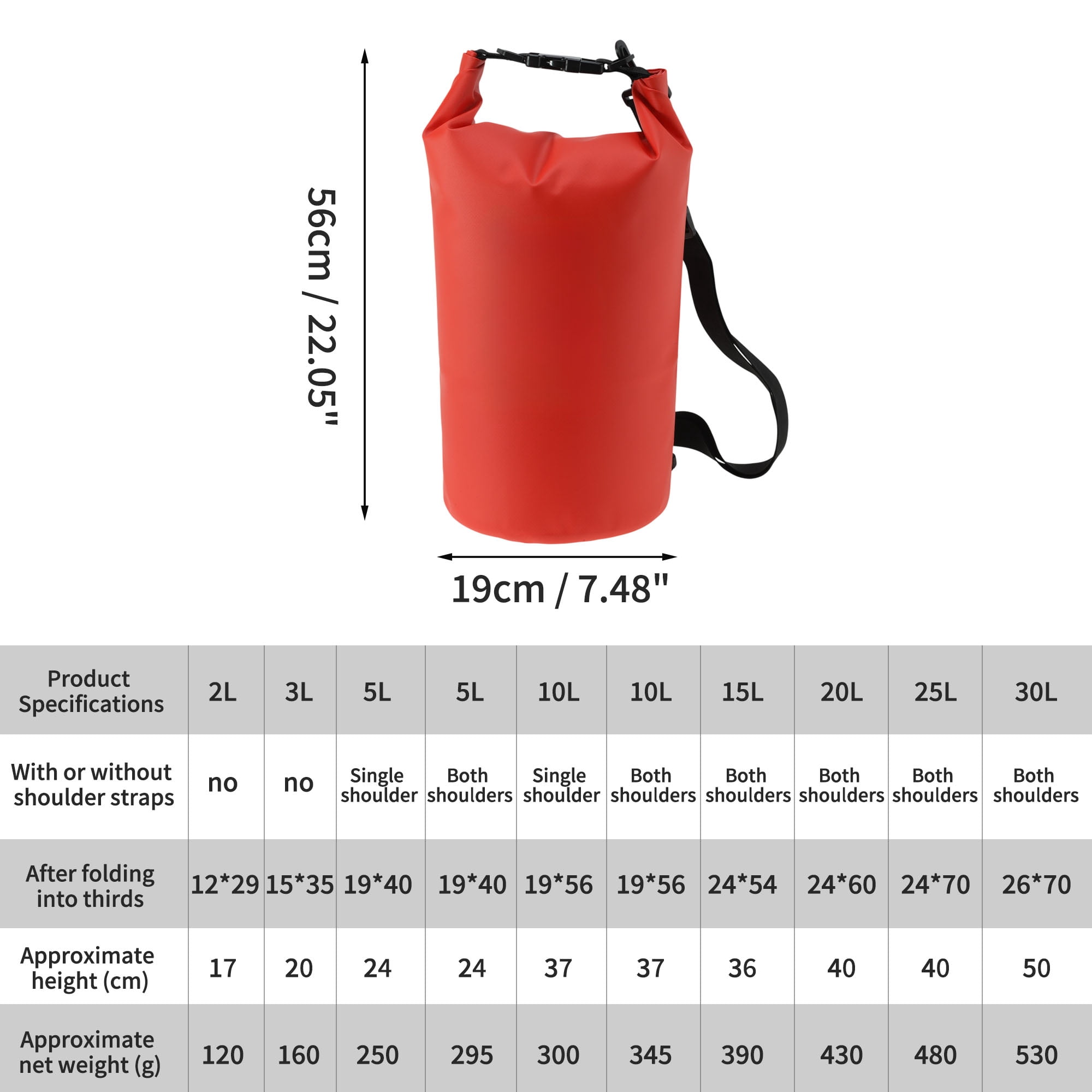 Unique Bargains Durable Waterproof Dry Bag Red Pattern 1