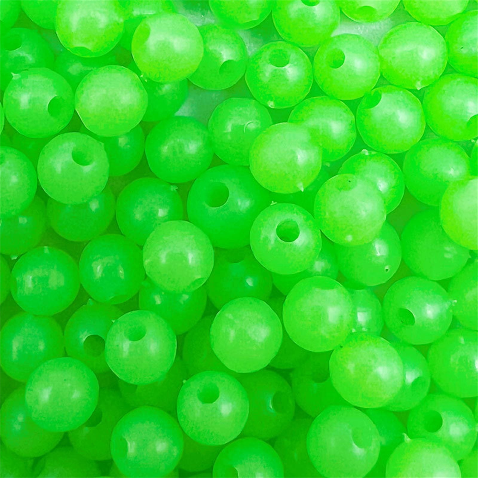 KUFptva 1000Pcs Glowing Fishing Beads Glow Fishing Beads Round Glow Eggs Fishing Beads Beads Glow in Dark Beads