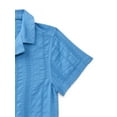 thumbnail image 3 of Wonder Nation Boys Cotton Button Up Top with Short Sleeves, Sizes XS-XXL, 3 of 3