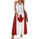 thumbnail image 1 of Canadá: Vestido sin mangas con bandera canadiense (rojo y blanco) Vestidos elegantes para mujer en oferta Vestido largo de verano para mujer, 1 of 7