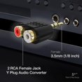 thumbnail image 5 of 2Pcs 3.5mm to RCA Splitter Adapter Gold Plated 3.5mm Male Stereo to 2 RCA Female Jack Y Plug Audio Converter, 5 of 5