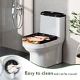 thumbnail image 4 of HELLHERO Father Christmas Toilet Lid Cover Set Elastic Bottom 2-Piece Machine Washable Easy to Clean for Bathroom Home, 4 of 8