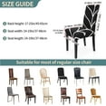 thumbnail image 5 of Chair Covers Set of 4, Stretch Soft Dining Room Chair Covers, Removable Parsons Chair Slipcovers for Kitchen, Hotel, Party, Stripe Black, 5 of 6