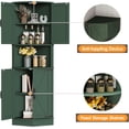 thumbnail image 4 of Vabches Farmhouse 64.8" Tall Corner Cabinet with 4 Doors and 5 Storage Shelves, Corner Storage Cabinet for Kitchen, Living Room, 4 of 10
