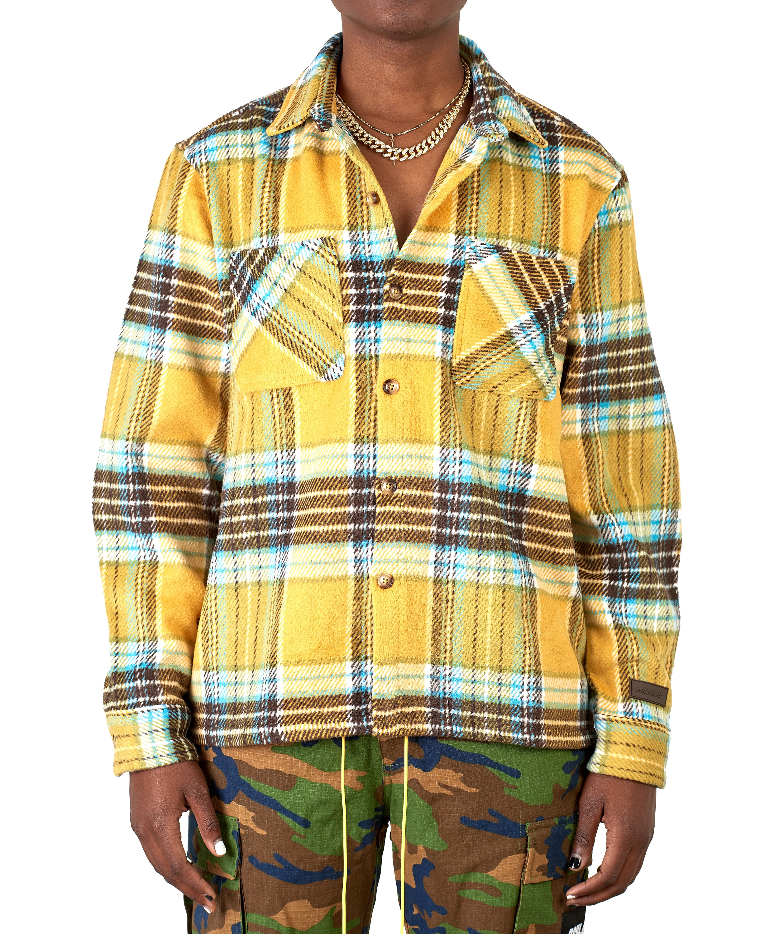 Plaid Flannel - Yellow - Walmart.com