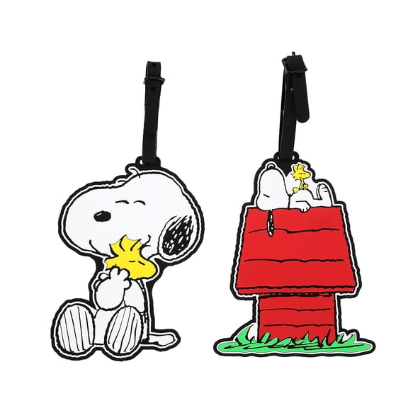 Peanuts Snoopy and Woodstock 2pk Luggage Tags for Travel and Everyday Use