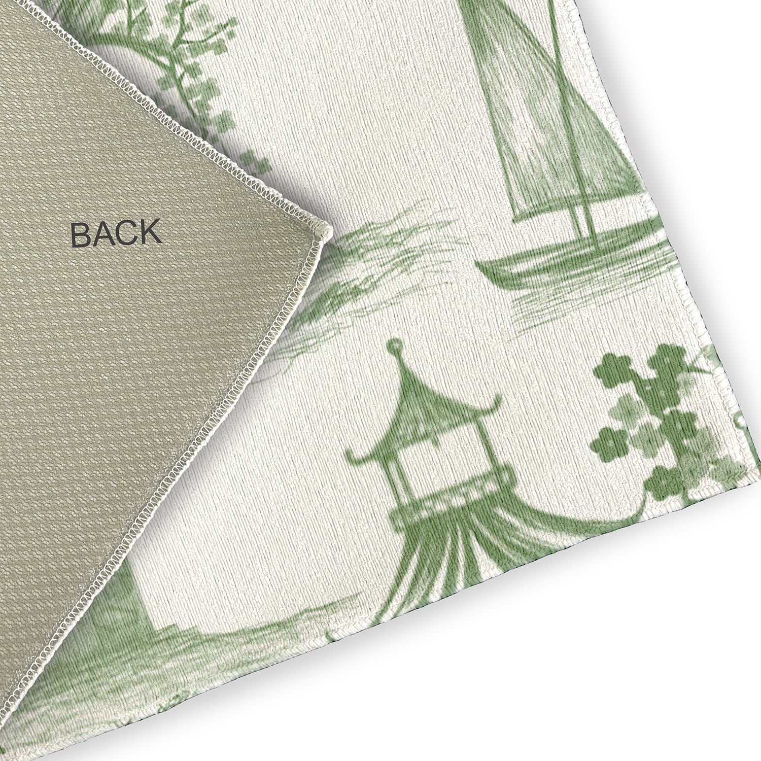 18" x 30" Simply Daisy China Old Oriental Chenille Area Rug, Green