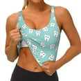 thumbnail image 3 of Picia Cartoon Teeth1 Sports Bra for Women,Padded Strappy Sports Bras Medium Support Yoga Bra with Removable Cups,Running Yoga Bra-Large, 3 of 9