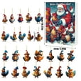 thumbnail image 3 of 2025 Christmas Advent Calendar Chicken with Santa Hats, 24 Days Countdown Calendar with 2D Hanging Ornaments, Funny Chicken Tree Decor for Kids Toddlers Xmas Gifts, 3 of 8