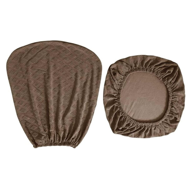Funda para silla de oficina, funda para silla de comedor, elástica, resistente al aceite, para escritorio de computadora café