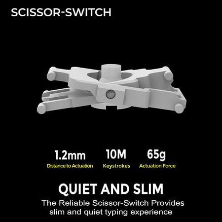 Adesso - Multi-OS Scissor switch Desktop keyboard (White) - White