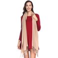 thumbnail image 2 of Solid Color Scarf For Women, Ladies Shawl Warm Scarf Cloth Stole (Khaki), 2 of 6