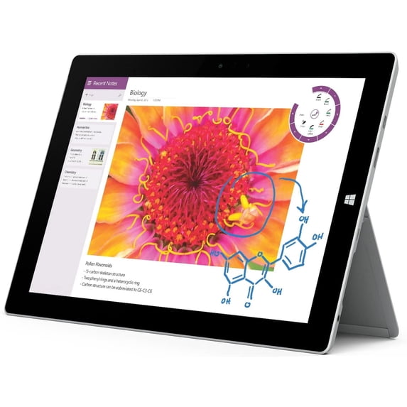 Restored Microsoft Surface 3rd. Gen Intel Atom x7Z8700 QuadCore 4GB RAM 128GB Storage Windows 10 (Refurbished)
