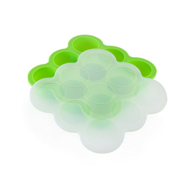 Oleegame 1PC Baby Popsicle Molds Premium Silicone Baby Food Freezer Storage Containers Leakproof Microwave & Dishwasher Stackable Ideal For Homemade Purees And Complementary Foods Green