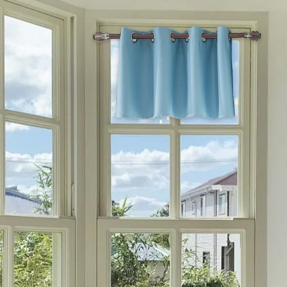 Leodye Blackout Short Curtains, Privacy Light Block Small Window Curtains for Bedroom Kitchen Basement Dining Classroom