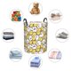 thumbnail image 4 of Balery Cartoon Chicken Cesta de ropa redonda con asas, impermeable, independiente, para ropa, juguetes, dormitorio y familia-Small, 4 of 6